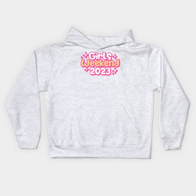 Girls Weekend 2023 Trip Original Kids Hoodie by FFAFFF